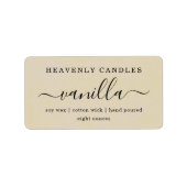 Einfache, hausgemachte Kerzen-Aufkleber Adressaufkleber (Vorne)