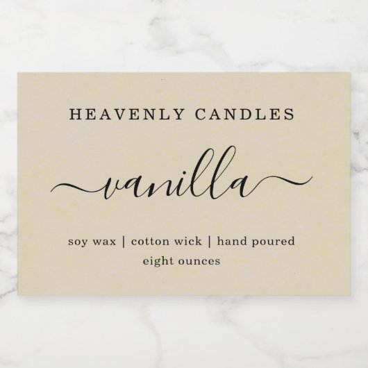 Einfache, hausgemachte Kerzen-Aufkleber Lebensmitteletikett (Einzelnes Label)