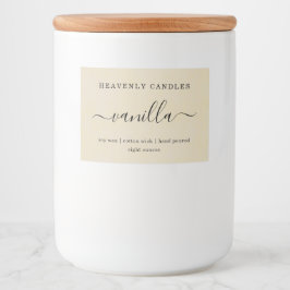 Einfache, hausgemachte Kerzen-Aufkleber Lebensmitteletikett