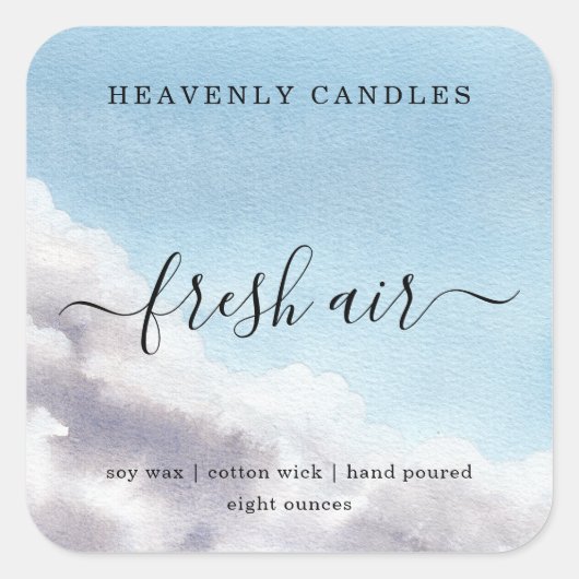 Einfache, hausgemachte Kerzen-Aufkleber Quadratischer Aufkleber (Vorderseite)