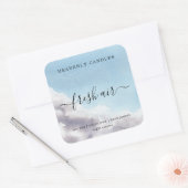 Einfache, hausgemachte Kerzen-Aufkleber Quadratischer Aufkleber (Umschlag)