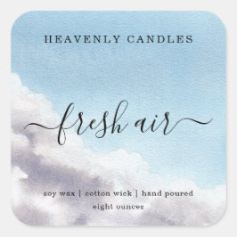 Einfache, hausgemachte Kerzen-Aufkleber Quadratischer Aufkleber