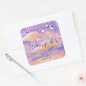 Einfache, hausgemachte Kerzen-Aufkleber Quadratischer Aufkleber (Umschlag)