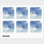 Einfache, hausgemachte Kerzen-Aufkleber Quadratischer Aufkleber (Blatt)