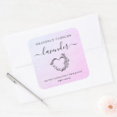 Einfache, hausgemachte Kerzen-Aufkleber Quadratischer Aufkleber (Umschlag)