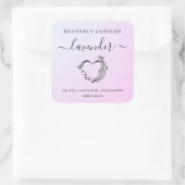 Einfache, hausgemachte Kerzen-Aufkleber Quadratischer Aufkleber (Tasche)