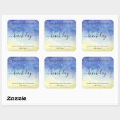 Einfache, hausgemachte Kerzen-Aufkleber Quadratischer Aufkleber (Blatt)