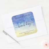 Einfache, hausgemachte Kerzen-Aufkleber Quadratischer Aufkleber (Umschlag)