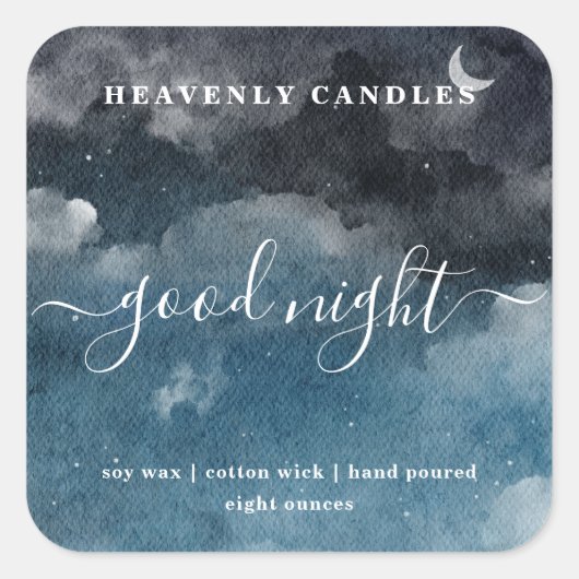 Einfache, hausgemachte Kerzen-Aufkleber Quadratischer Aufkleber (Vorderseite)