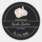 Einfache, hausgemachte Knoblauchblutkennzeichnung Runder Aufkleber (Vorderseite)