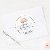 Einfache, hausgemachte Knoblauchblutkennzeichnung Runder Aufkleber (Umschlag)