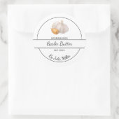 Einfache, hausgemachte Knoblauchblutkennzeichnung Runder Aufkleber (Tasche)