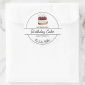 Einfache, hausgemachte Konditorei Runder Aufkleber (Tasche)