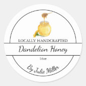 Einfache, hausgemachte Kronleuchter mit Honey-Labe Runder Aufkleber (Vorderseite)