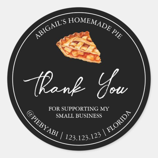 Einfache hausgemachte Kuchen-Kuchen Dankeschön Lab Runder Aufkleber (Vorderseite)