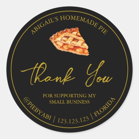 Einfache hausgemachte Kuchen-Kuchen Dankeschön Lab Runder Aufkleber (Vorderseite)