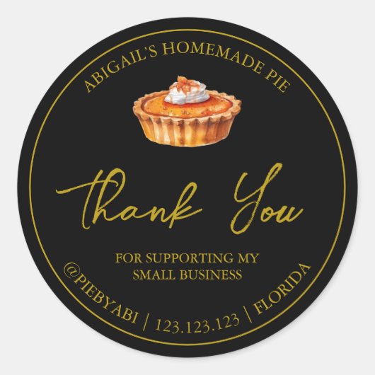 Einfache hausgemachte Kuchen-Kuchen Dankeschön Lab Runder Aufkleber (Vorderseite)