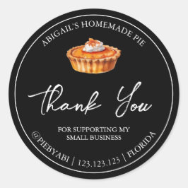 Einfache hausgemachte Kuchen-Kuchen Dankeschön Lab Runder Aufkleber