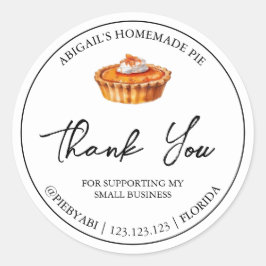 Einfache hausgemachte Kuchen-Kuchen Dankeschön Lab Runder Aufkleber