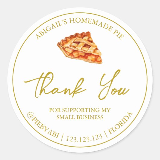 Einfache hausgemachte Kuchen-Kuchen Dankeschön Lab Runder Aufkleber (Vorderseite)