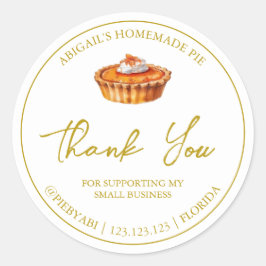 Einfache hausgemachte Kuchen-Kuchen Dankeschön Lab Runder Aufkleber