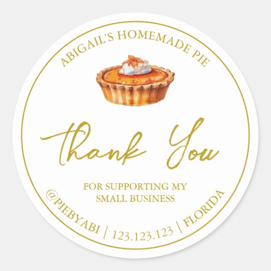 Einfache hausgemachte Kuchen-Kuchen Dankeschön Lab Runder Aufkleber (Vorderseite)