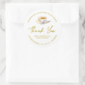 Einfache hausgemachte Lavendel Tee Danke Label Runder Aufkleber (Tasche)