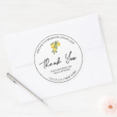 Einfache hausgemachte Lemon Jam Danke Label Runder Aufkleber (Umschlag)