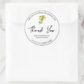 Einfache hausgemachte Lemon Jam Danke Label Runder Aufkleber (Tasche)