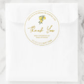 Einfache hausgemachte Lemon Jam Danke Label Runder Aufkleber (Tasche)