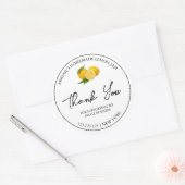 Einfache hausgemachte Lemon Jam Danke Label Runder Aufkleber (Umschlag)