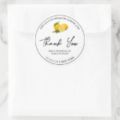 Einfache hausgemachte Lemon Jam Danke Label Runder Aufkleber (Tasche)