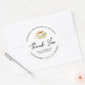 Einfache hausgemachte Lemongrass Tee Danke Label Runder Aufkleber (Umschlag)