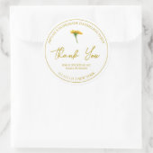 Einfache hausgemachte Leuchtersirup Danke Label Runder Aufkleber (Tasche)