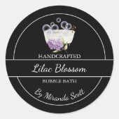 Einfache hausgemachte Lilac-Blase-Badewanne Runder Aufkleber (Vorderseite)