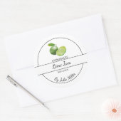Einfache, hausgemachte Limone Jam-Label Runder Aufkleber (Umschlag)