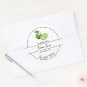 Einfache, hausgemachte Limone Jam-Label Runder Aufkleber (Umschlag)
