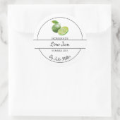 Einfache, hausgemachte Limone Jam-Label Runder Aufkleber (Tasche)