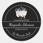 Einfache, hausgemachte Magnolia-Blase-Badewanne Runder Aufkleber (Vorderseite)