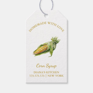 Einfache hausgemachte Maissirup Hang Tag l White Geschenkanhänger