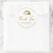 Einfache hausgemachte Minze Tee Danke Label Runder Aufkleber (Tasche)