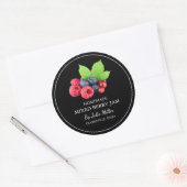 Einfache, hausgemachte Mixed-Berry-Jam-Label Runder Aufkleber (Umschlag)