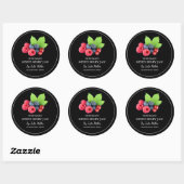 Einfache, hausgemachte Mixed-Berry-Jam-Label Runder Aufkleber (Blatt)