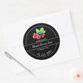 Einfache, hausgemachte Mixed-Berry-Jam-Label Runder Aufkleber (Umschlag)