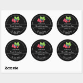Einfache, hausgemachte Mixed-Berry-Jam-Label Runder Aufkleber (Blatt)
