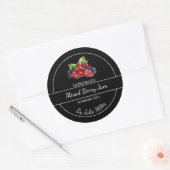 Einfache, hausgemachte Mixed-Berry-Jam-Label Runder Aufkleber (Umschlag)