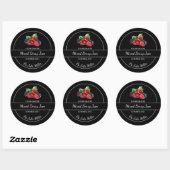 Einfache, hausgemachte Mixed-Berry-Jam-Label Runder Aufkleber (Blatt)