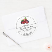 Einfache, hausgemachte Mixed-Berry-Jam-Label Runder Aufkleber (Umschlag)