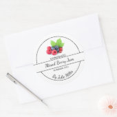 Einfache, hausgemachte Mixed-Berry-Jam-Label Runder Aufkleber (Umschlag)