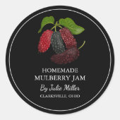 Einfache, hausgemachte Mulberry-Marmelade Runder Aufkleber (Vorderseite)